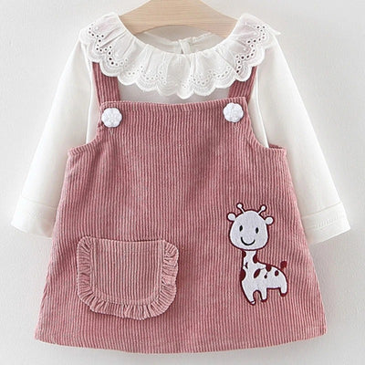Conjunto de 2 Piezas: Vestido Elegante para Niña