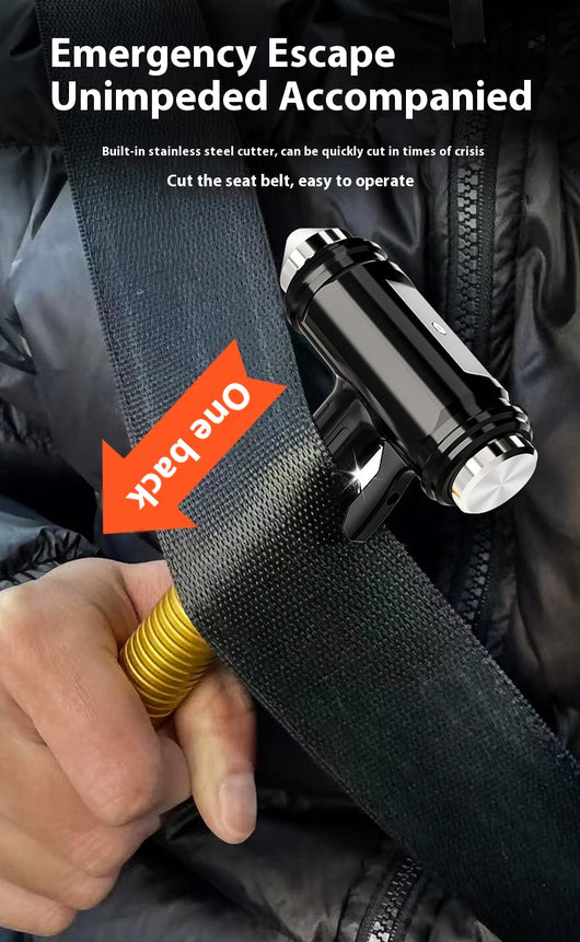 Martillo de Seguridad Automotriz Multifuncional con Rompevidrios - Image 15