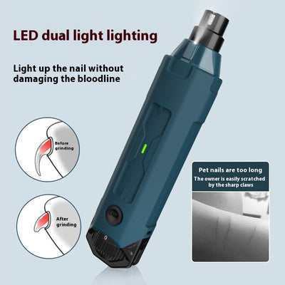 Cortauñas para Mascotas con Control de 6 Velocidades y Luz LED Automática