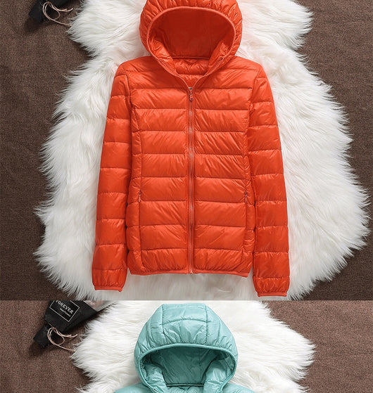 Chaqueta Acolchada Ligera para Mujer con Capucha Ajustada - Image 19