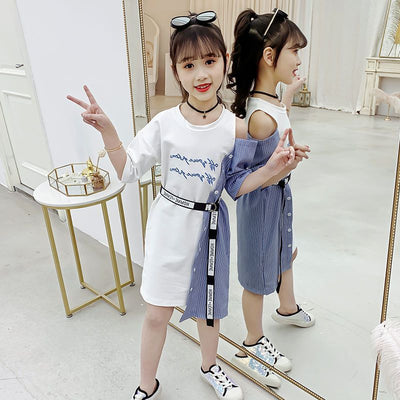 Vestido de Niña Estilo Occidental Hombros Descubiertos para Verano - Image 12