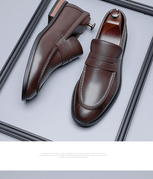 Zapatos de Cuero Minimalistas Estilo Británico para Hombre - Casuales y Formales - Image 10
