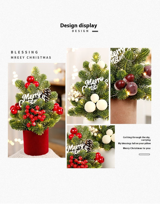 Adornos Navideños LED Piñas de Pino Miniatura Norbison para Árbol de Escritorio - Image 11