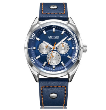 Reloj de Pulsera Hombre Cuarzo Esfera Grande Cuero Semana - Image 8
