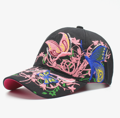 Gorra de Béisbol Coreana con Bordado de Mariposa y Protección Solar - Image 2