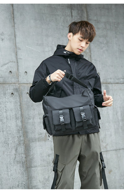 Bolsa Crossbody de Lona Utilitaria Estilo Japonés para Hombre - Image 12