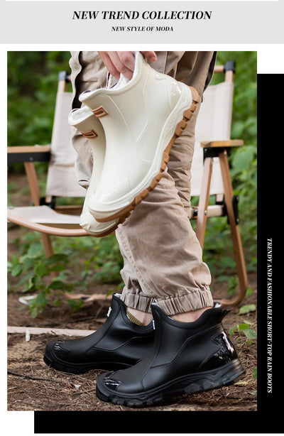 Botas de Lluvia Impermeables de Terciopelo para Hombre y Mujer - Zapatos Acuáticos Elegantes - Image 11