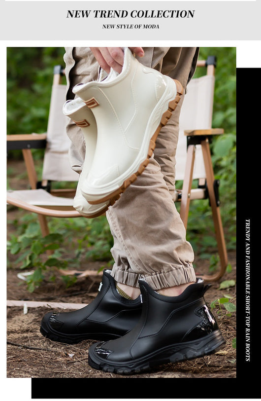 Botas de Lluvia Impermeables de Terciopelo para Hombre y Mujer - Zapatos Acuáticos Elegantes - Image 11