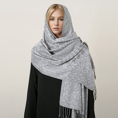 Bufanda Étnica Invernal con Borlas - Abrigo Cálido y Elegante - Image 26