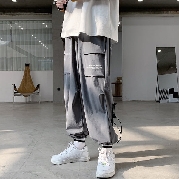 Pantalones con Cordón Funcionales para Hombre - Overol Casual Holgado