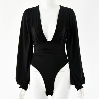 Body Ajustado Elegante con Escote en V y Mangas Largas - Image 7