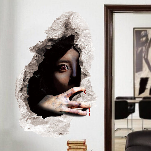 Pegatina 3D Fantasma Ensangrentado Roto - Decoración Halloween Terrorífica - Image 5
