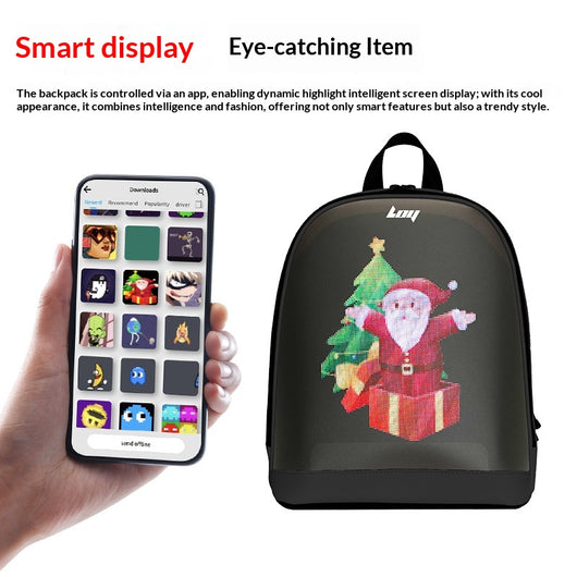 Mochila Inteligente LED Impermeable con Pantalla Luminosa - Image 2