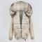 Parka con Forro de Piel de Mapache Desmontable - Abrigo Térmico Grueso