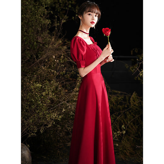 Vestido Largo Rojo de Novia para Verano - Image 16