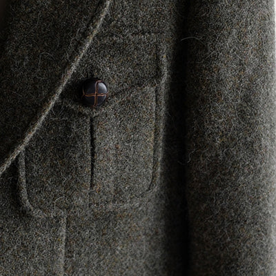 Abrigo de Lana Vintage Tweed para Otoño e Invierno - Image 9