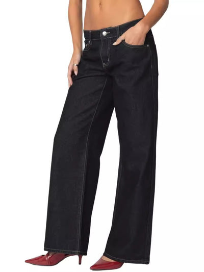 Jeans de Cintura Alta y Pierna Ancha Efecto Limpiador - Image 19