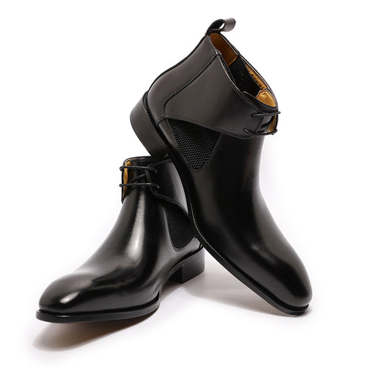 Botas Martin Altas de Cuero Transpirable Estilo Británico para Hombre - Image 6