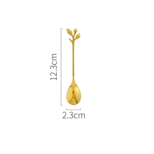 Set Elegante de Tenedores y Cucharas - Diseño de Hoja Nórdica - Image 8