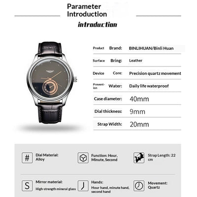 Reloj de Cuarzo para Hombre Resistente al Agua - Diseño Premium Moderno - Image 14