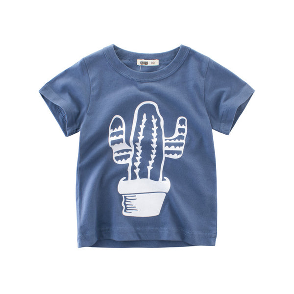 Camiseta Infantil para Niño de Verano - Estilo Moderno Manga Corta