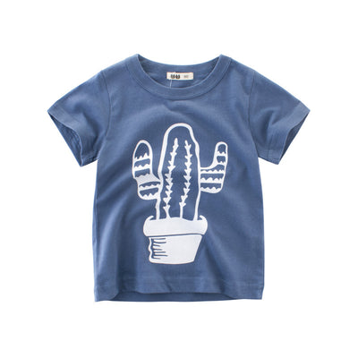 Camiseta Infantil para Niño de Verano - Estilo Moderno Manga Corta