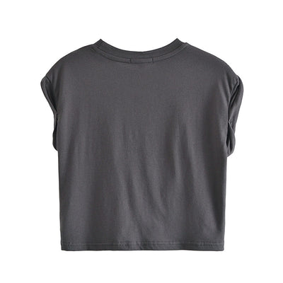Playera Femenina Cuello Redondo Manga Corta con Moño Estampado - Image 2