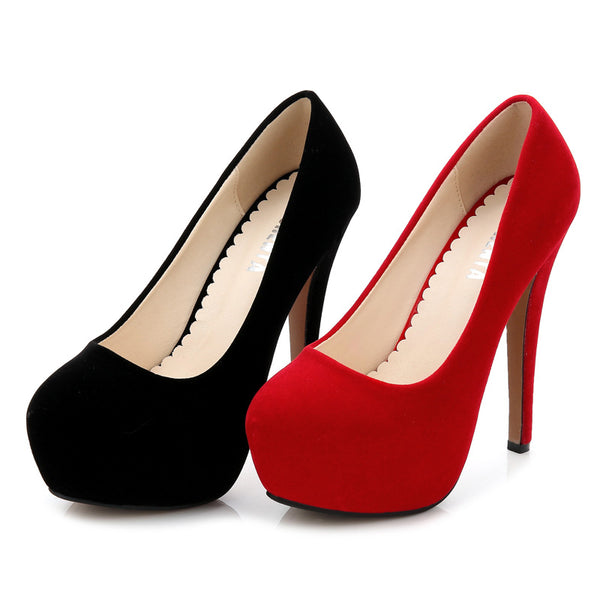 Zapatos de tacón alto con plataforma impermeables para mujer