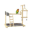 Percha de Madera para Cacatúa - Soporte de Piso Premium