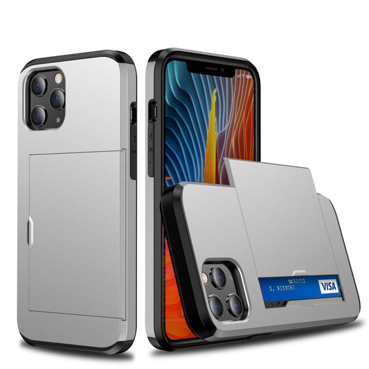 Funda iPhone 12 con Deslizador de Tarjetas - Protección Antigolpes