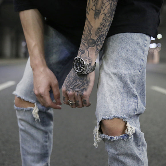 Pantalones Slim Fit con Cintura Elástica