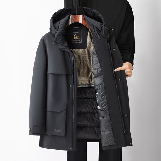 Chaqueta Acolchada de Plumas para Hombre - Casual Moderna - Image 3