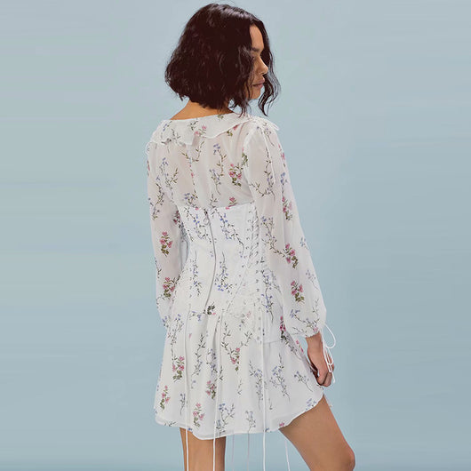 Vestido con Volantes y Cintura Definida - Image 8