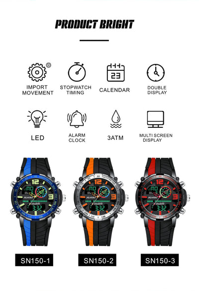 Reloj Deportivo Multifunción con Doble Pantalla para Hombre - Image 13
