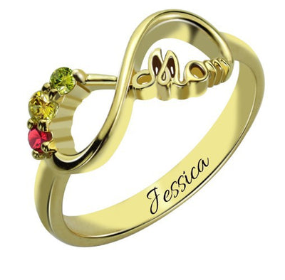 Anillo de Plata Esterlina Infinito Personalizado con Nombre - Image 4
