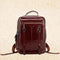 Mochila de Cuero Grande con Capacidad Expandible