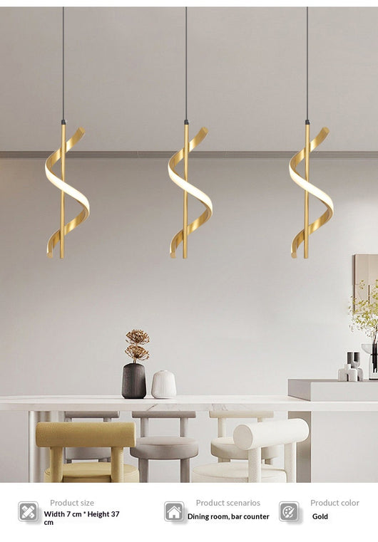 Lámpara Espiral Moderna para Comedor y Dormitorio - Image 20