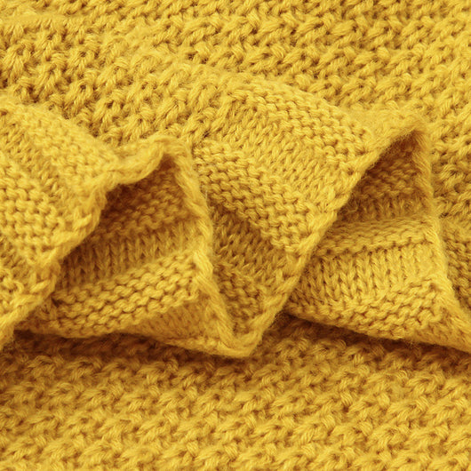 Manta Tejida de Color Sólido para Niños y Niñas - Image 15