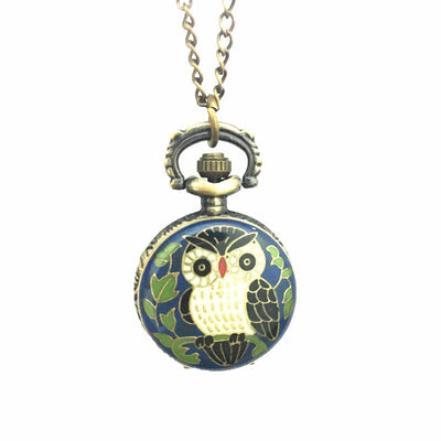 Reloj de Bolsillo Vintage Búho con Diseño Artístico Degradado - Image 5