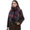 Bufanda de Cuadros Unisex con Flecos Estilo Europeo y Americano