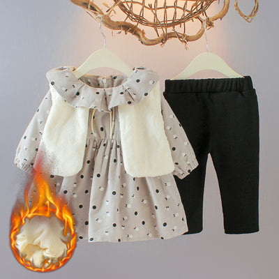 Conjunto Abrigado de 3 Piezas para Bebé de 6 Meses - Ropa de Invierno Suave