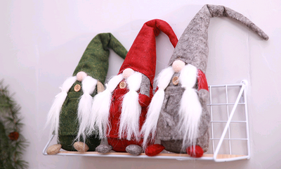 Muñeco Navideño Europeo sin Rostro - Decoración de Anciano Barbudo - Image 4