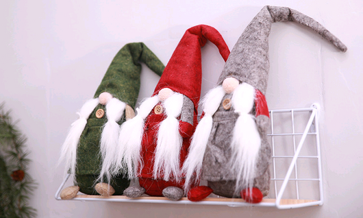 Muñeco Navideño Europeo sin Rostro - Decoración de Anciano Barbudo - Image 4