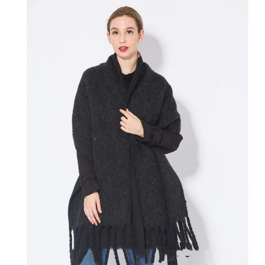 Bufanda Otoño Invierno con Borlas para Mujer - Calidez y Estilo - Image 21