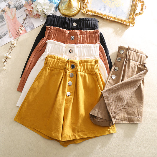 Shorts Elásticos de Cintura Alta con Refuerzo