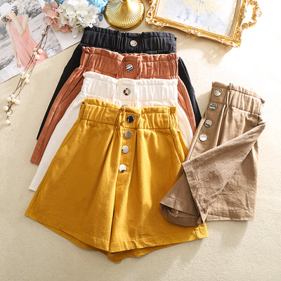 Shorts Elásticos de Cintura Alta con Refuerzo