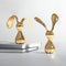Adorno Decorativo Conejo Dorado de Lujo Moderno