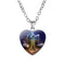Women's Zodiac Heart Pendant Necklace Libra