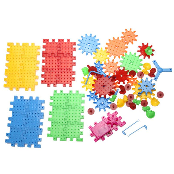 Set de 81 Piezas de Bloques de Construcción Plásticos para Niños
