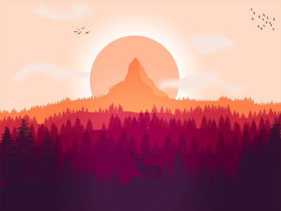 Tapiz Atardecer de Otoño Tardío
